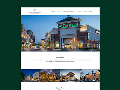 Greenberg Gibbons Website Design Concept architecture architecture website building commercial community developer homes houses mixed use real estate real estate website retail shopping centers website website design