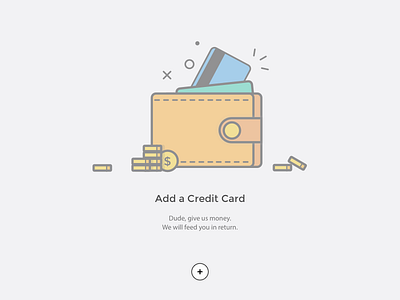 Add a Credit Card card coins credit credit card design empty icons illustration money shiny ui wallet