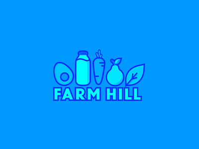 Farm Hill avocado blue carrot design illustration juice leaf logo pear salad ui ux