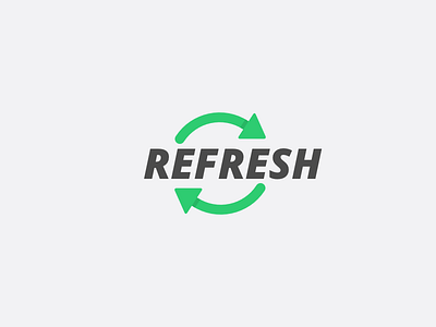 Refresh button design flat green icon logo recycle refresh shadow simple ui ux