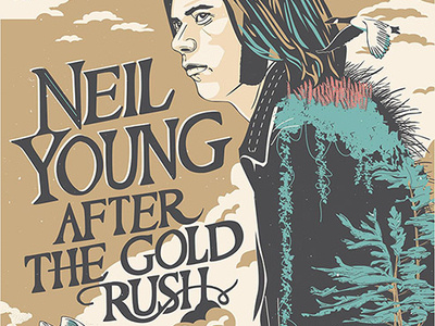 Neil Young - After the Gold Rush drawing illustration poster poster art vector vector art