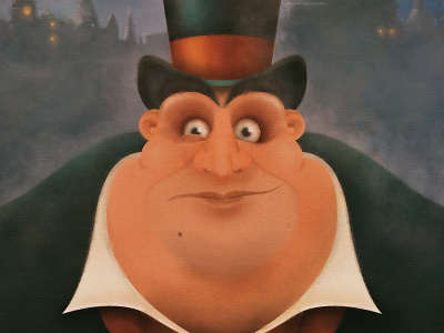 Winston - the Chubby Victorian Gent character cintiq design digital painting illustration wacom