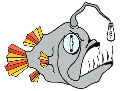 Phunk Fish branding design flat icon illustration logo minimal vector