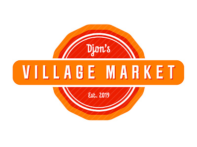 Djon's Village Market branding design logo vector