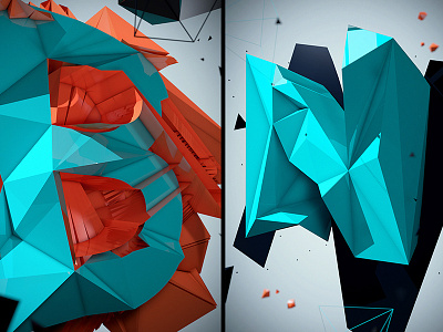 Polygon letters 3d alphabet cinema4d letters poly polygon