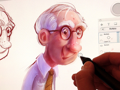 Old Man Sketch character design illustration old man sketch