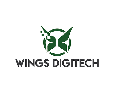 wing digitech logo branding design icon illustration logo