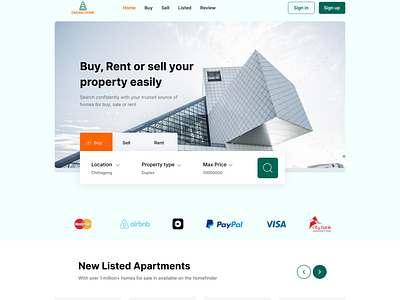 Real estate Website UI design
