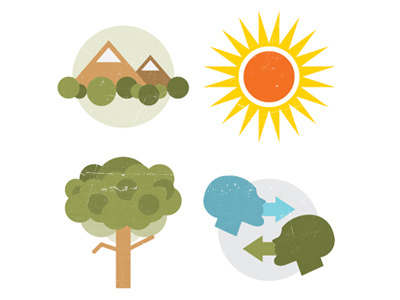 Green Icon Set environment green icons sun tree