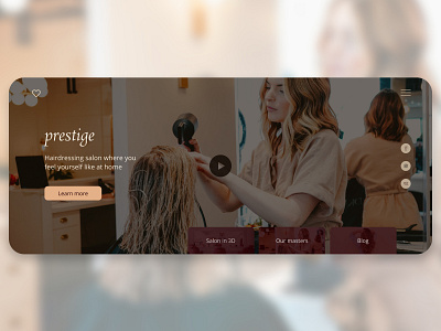 Beauty salon homepage