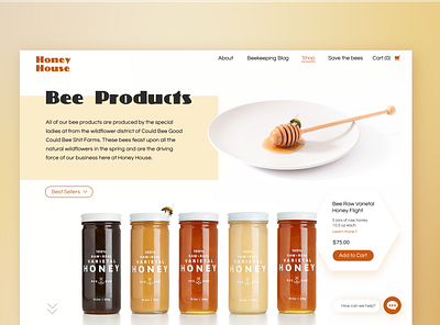 Honey House Bee Company Concept adobe illustrator branding concept concept design design typography ux ui ux design web web design