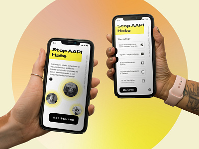 All Hands to Stop AAPI Hate app concept concept design design mobile typography ui ux ui ux design web design