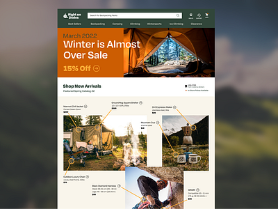 Outdoor Store Landing Page Concept