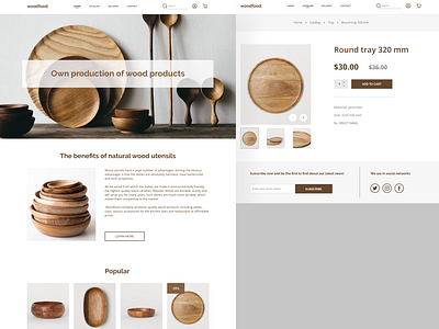 Online store of handmade wooden tableware