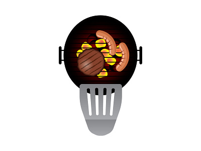 Light Bulb Creativity: Grill design fun art grill illustrator cc