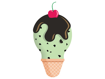 Light Bulb Creativity: Ice Cream design fun ice cream illustrator cc