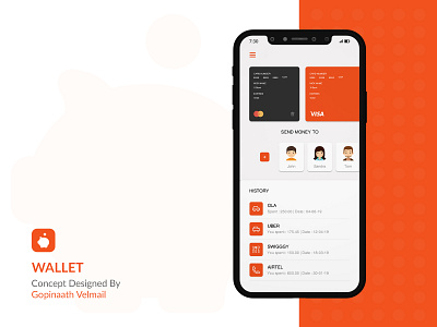 Wallet Dashboard by Gopinaath Velmail on Dribbble