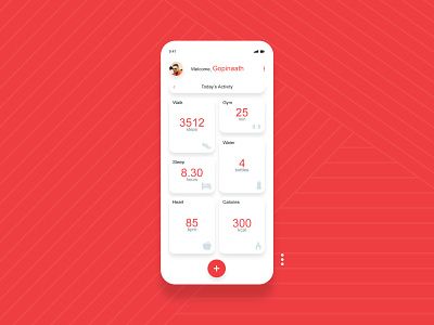 Stay Fit - Fitness App activity tracker app ui apple application fitbit fitness fitness app fitness tracker mobile app tracker ui ux