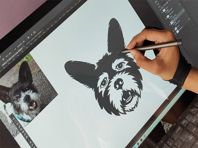 Dog Logo art branding dog face illustration logo minimal sketching