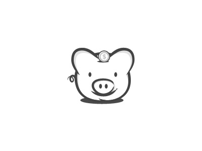 Piggy Bank Logo bank blue finance fund piggy
