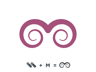 M Logo m letter mat minimal roll yoga