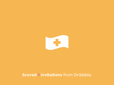 Scored 1 invitations from Dribbble