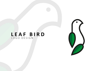 Leaf Bird Logo Design Process bird green leaf