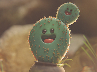 Nopalito 3d blender cactus cute cycles filmic krita meshroom