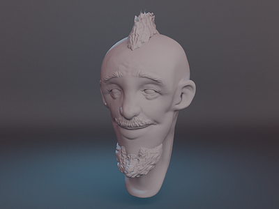 Head Doodle 1 blender cycles filmic sculpt