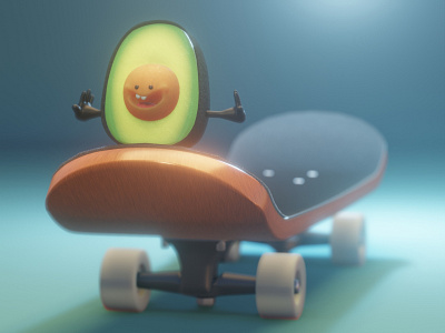 King of the Avocados 3d blender eevee illustration render