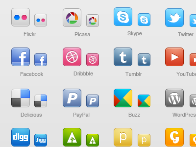 WPZOOM Social Media Icons set