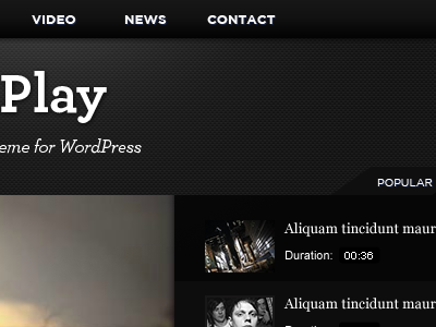 WIP - WordPress Theme black