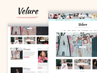 Velure WordPress Theme for Fashion Bloggers