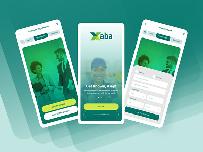 Xaba Mobile Application design job application app jobs app minimalism mobile application mobile ui ui ui design uidesign user experience user interface ux ux design