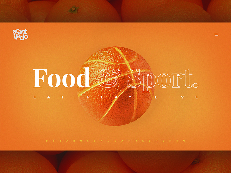 Fruit & Sport web ui typography minimalism uidesign design ux ux design ui design
