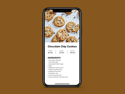 Daily UI 40 - Recipe concept daily ui daily ui 040 design mobile recipe ui