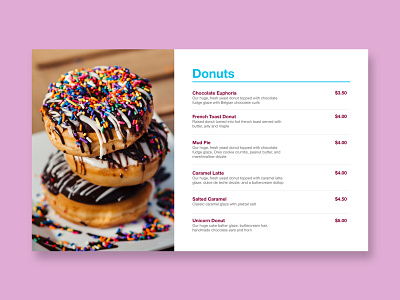 Daily UI 043 - Food/Drink Menu daily ui daily ui 043 design fooddrink menu menu ui