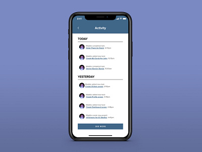 Daily UI 047 - Activity Feed activity feed concept daily ui daily ui 047 design mobile ui