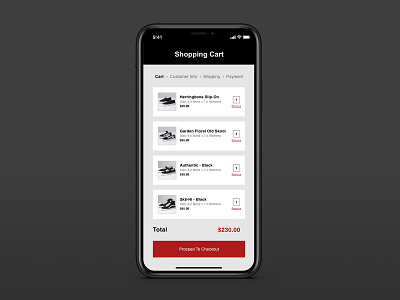 Daily UI 058 - Shopping Cart daily ui daily ui 058 design mobile shopping cart ui