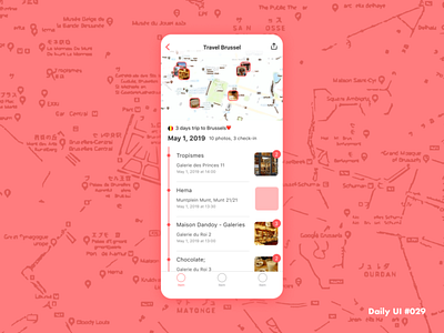 Daily UI #029 Map dailyui travel wireframe