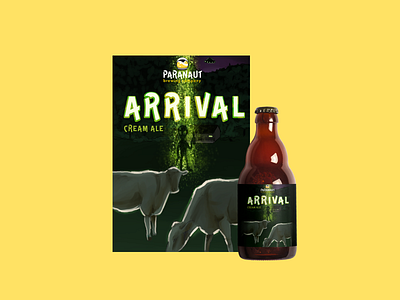 Arrival beer beer label design illustration packaging