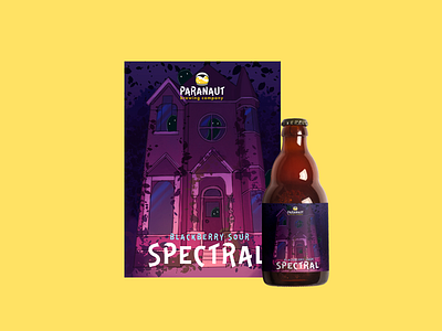 Spectral beer beer label design illustration packaging