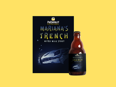Mariana's Trench beer beer label design illustration packaging