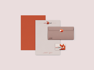 Red Tail Stationery branding business card design letterhead stationery