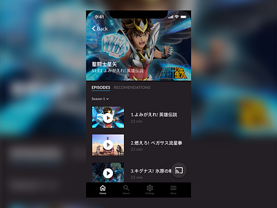 TV App dailyui iphone8 japanese mobile preview sketch