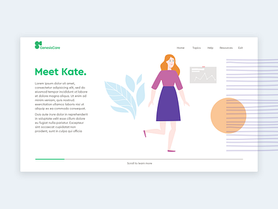 Meet Kate animation design digital design illustration ui web