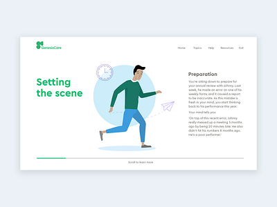 Setting the scene digital design illustration ui web