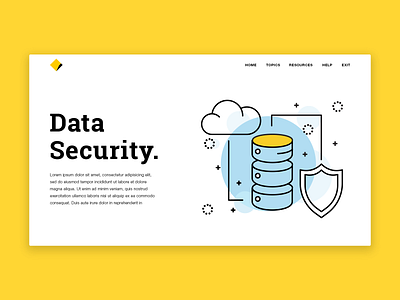 Data Security Header design digital design illustration typography ui web