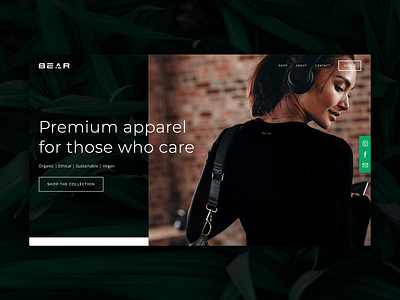 Bear Threads clothing ecommerce fitness organic ui ux webdesign website