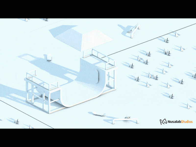 Skate Park Animation 3danimation cinema4d design illustration